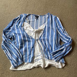 Striped Camisole and White Cami Set